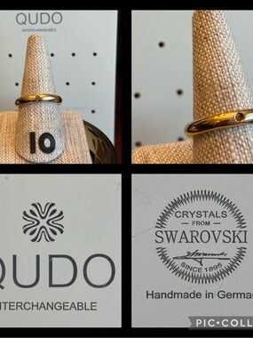 QUDO Interchangeable Ring Gold 10